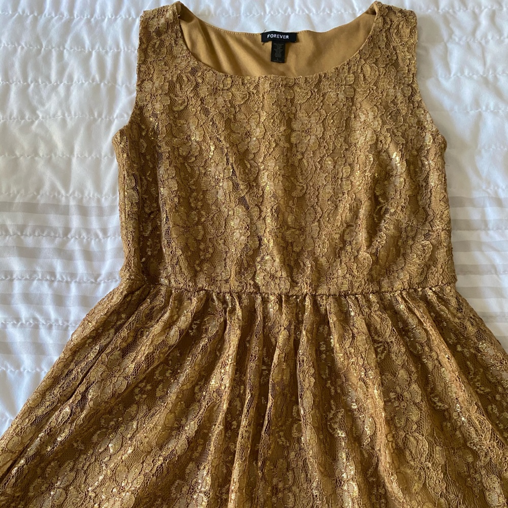 Gold dress